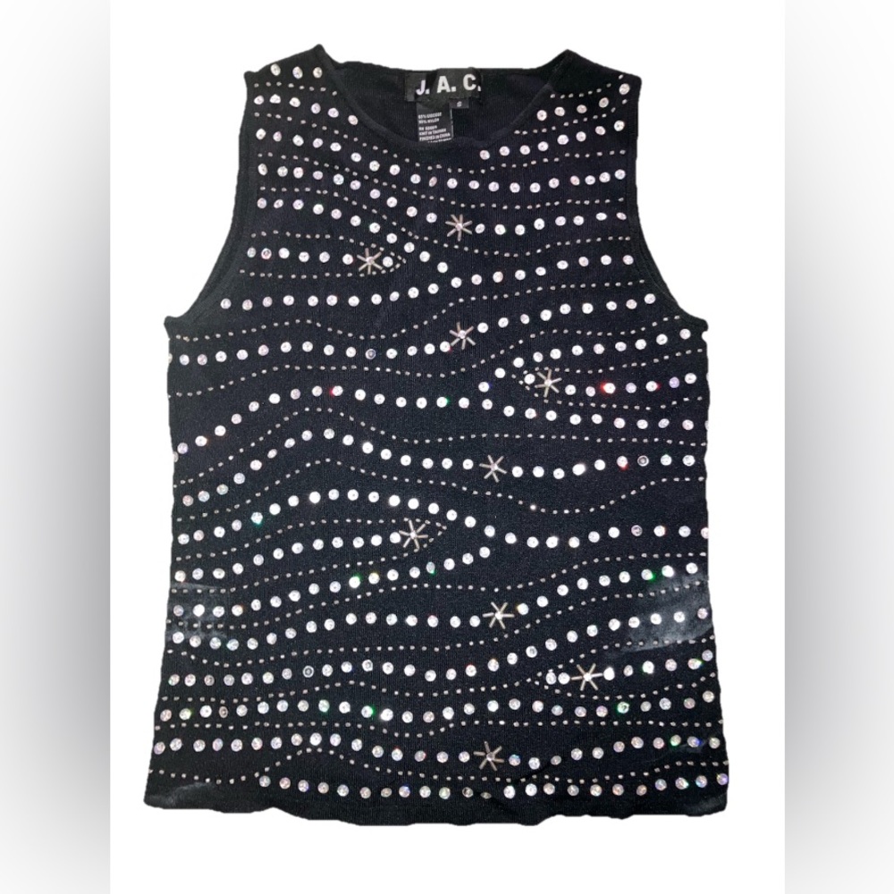 Black Sparkly Tank Top by J.A.C.